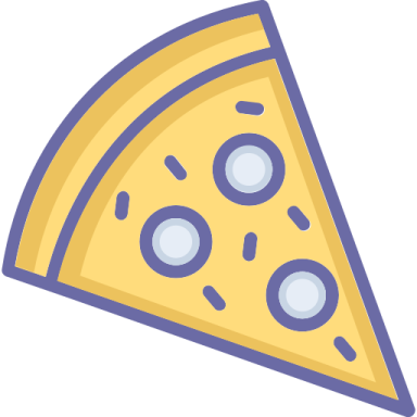 a slice of pizza on a white background