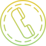 a green and yellow circle with the letter t in it