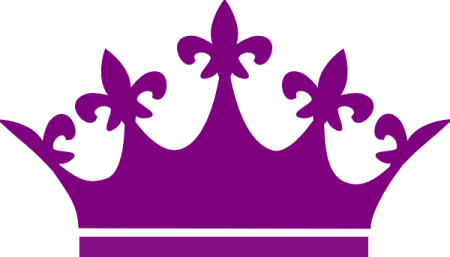 a purple crown on a white background