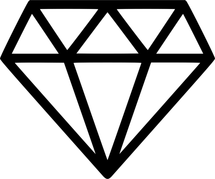 a black and white diamond