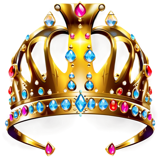a golden crown with jewels and gems