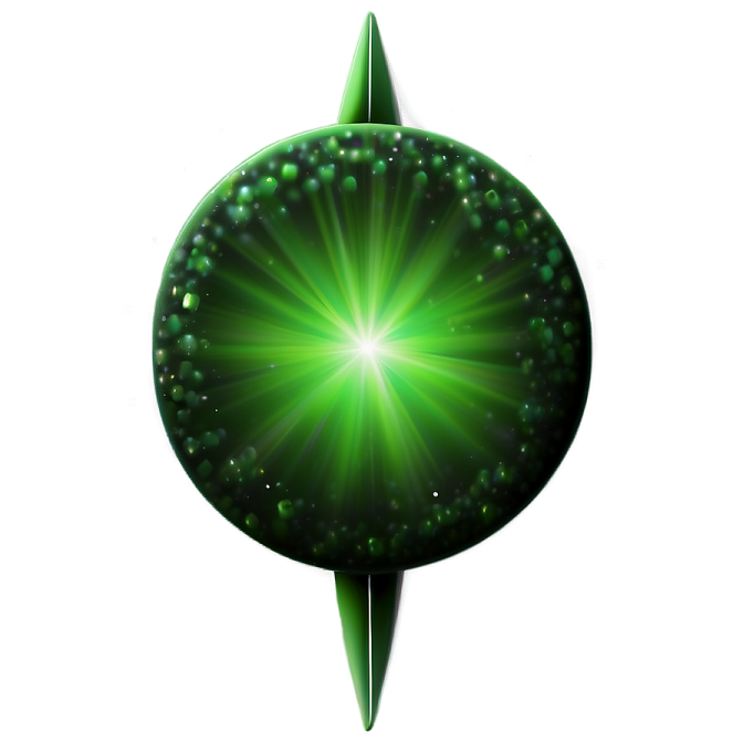 an image of a green star in the sky