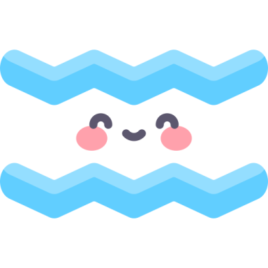 an image of a blue wave with two eyes