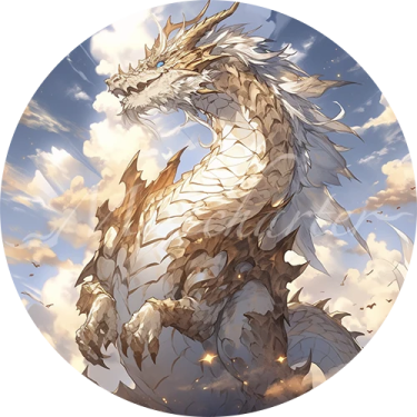 an image of a white dragon in the sky