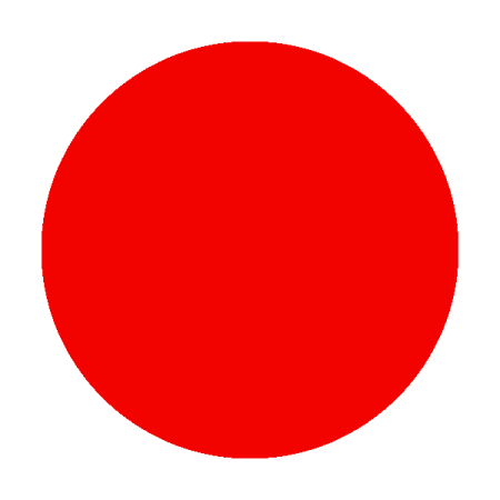 a red circle on a white background