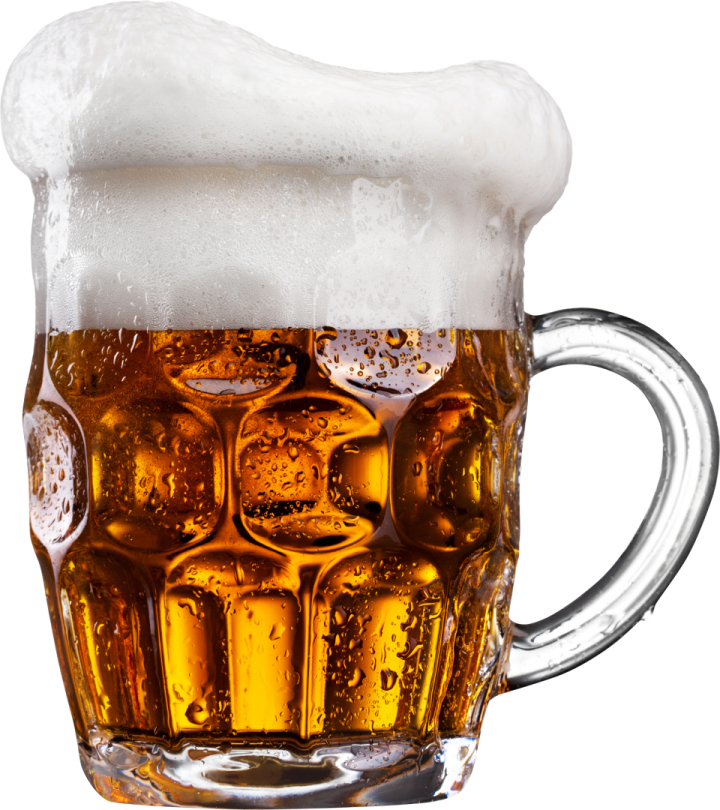 a glass of beer with foam on top