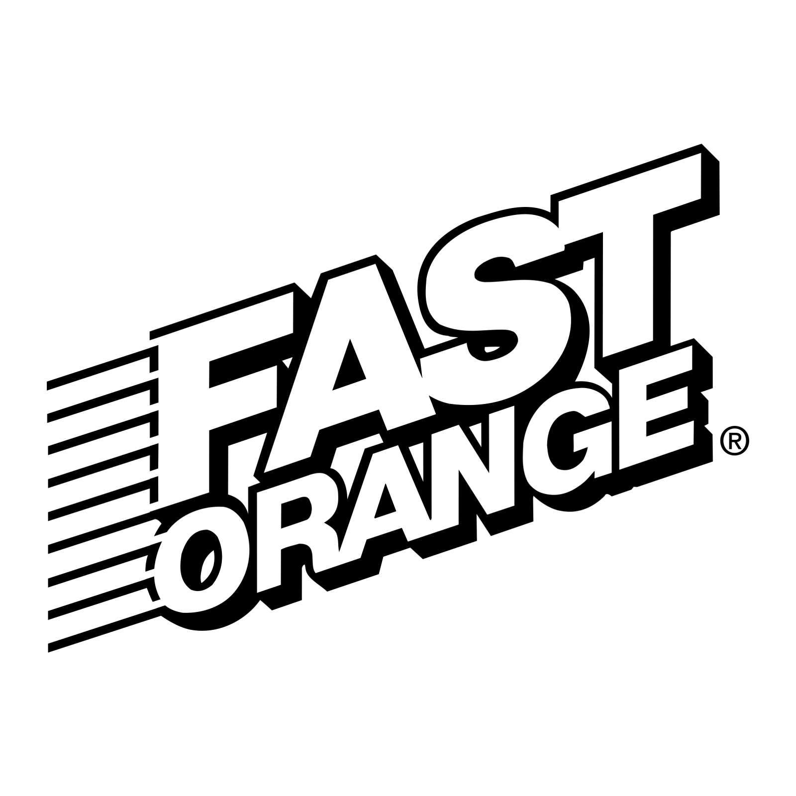 the fast orange logo on a white background