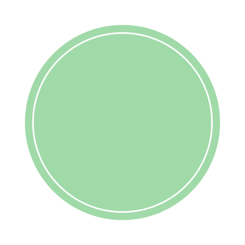 a green circle on a white background