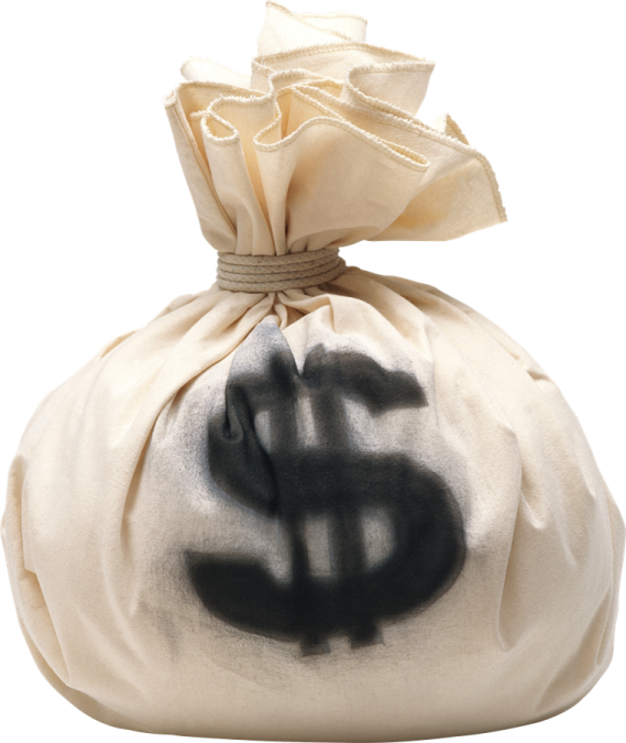 a white bag with a black face on it