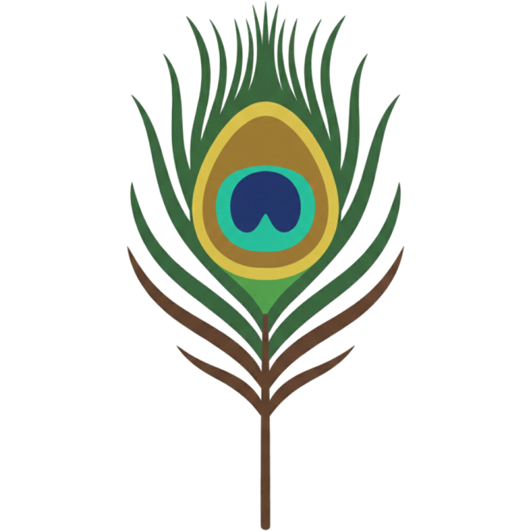 a peacock feather on a white background