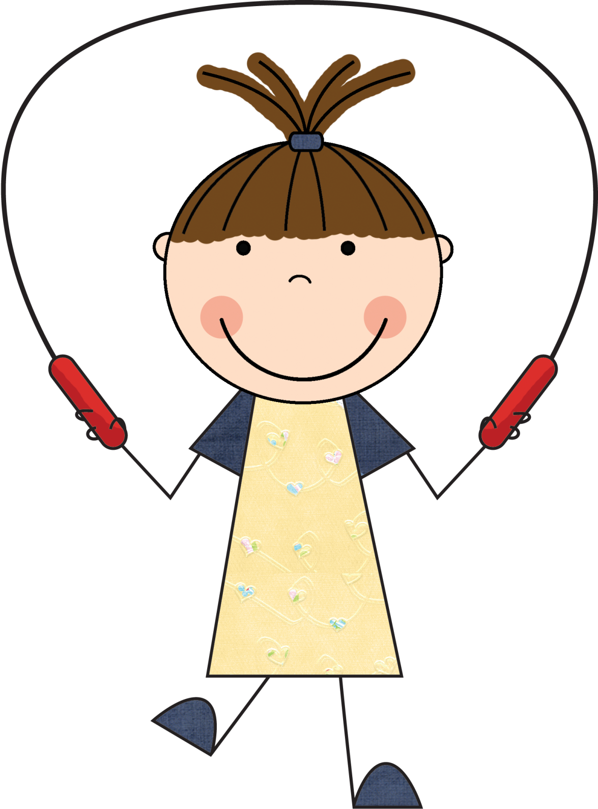 a little girl holding a skipping rope