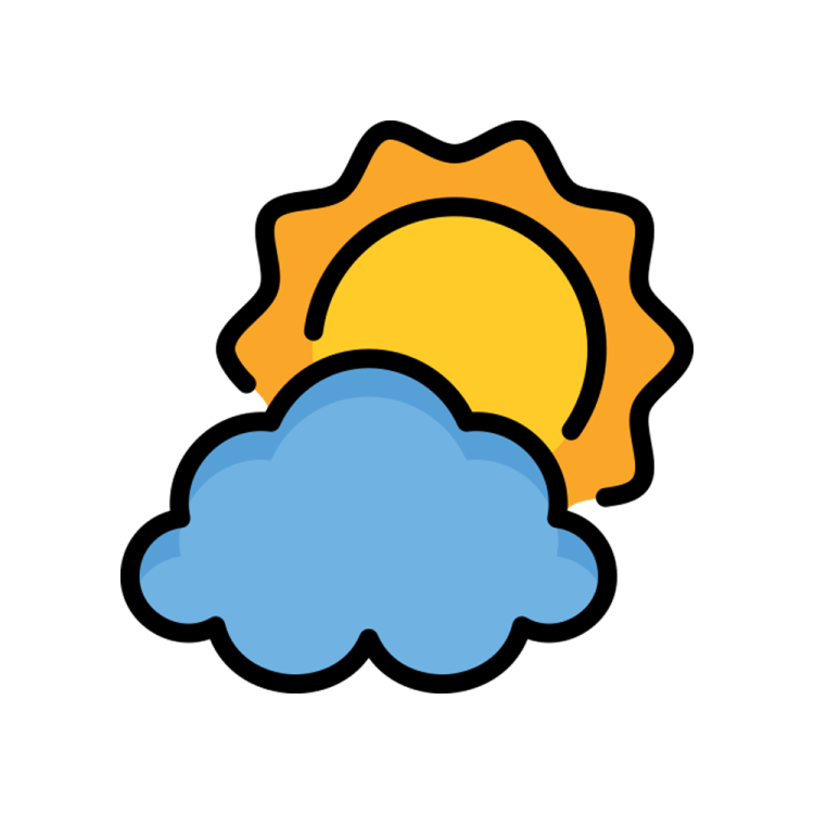 the sun and cloud icon