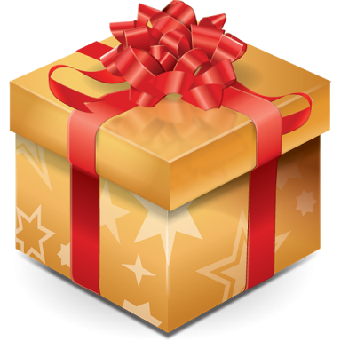 a gift box with a red ribbon and bow