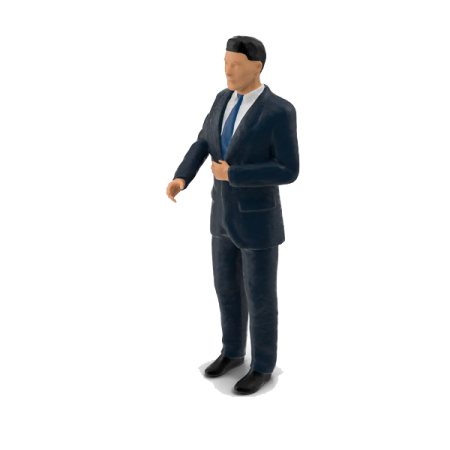 a fig of a man in a suit and tie