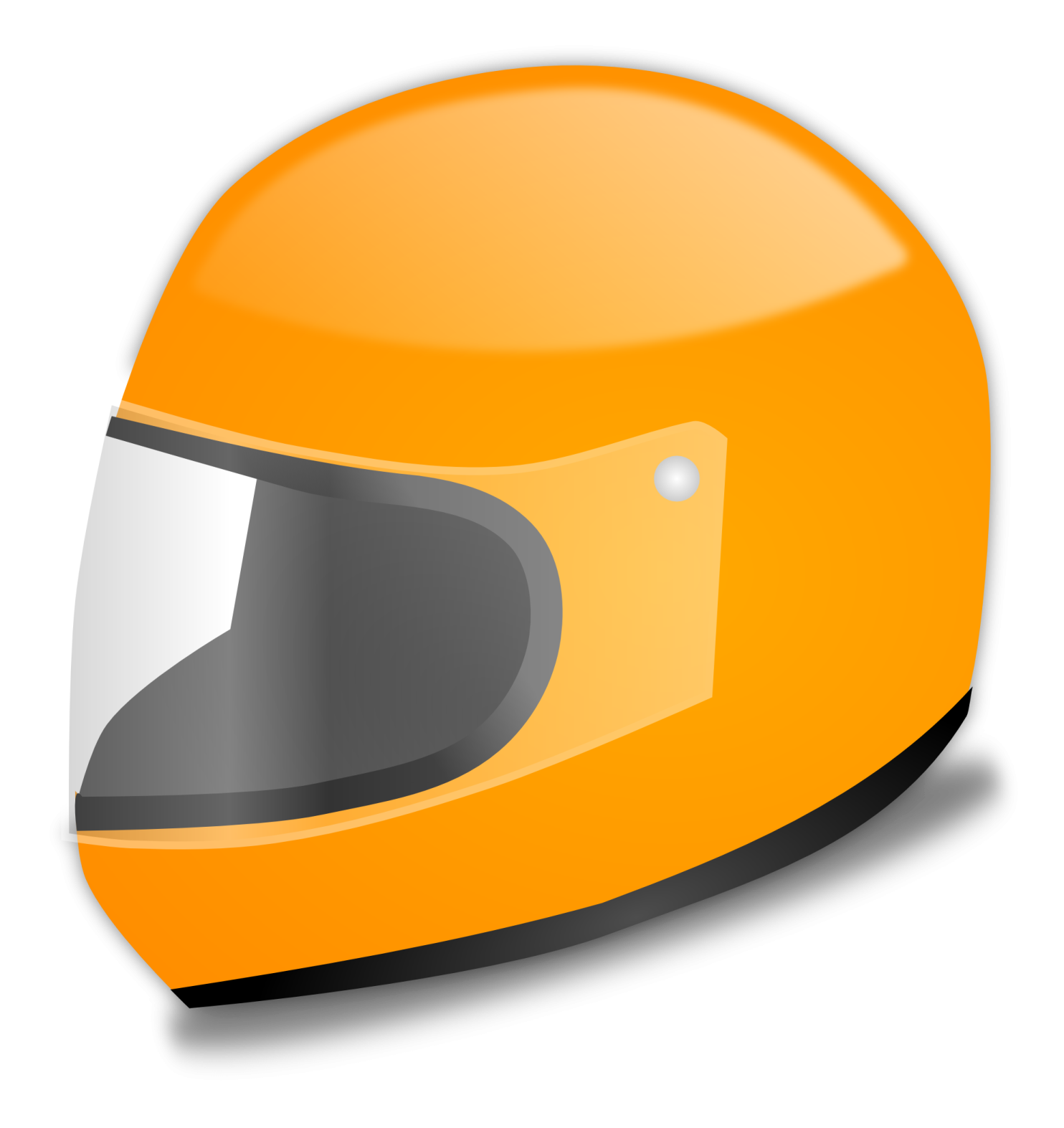 an orange helmet on a white background