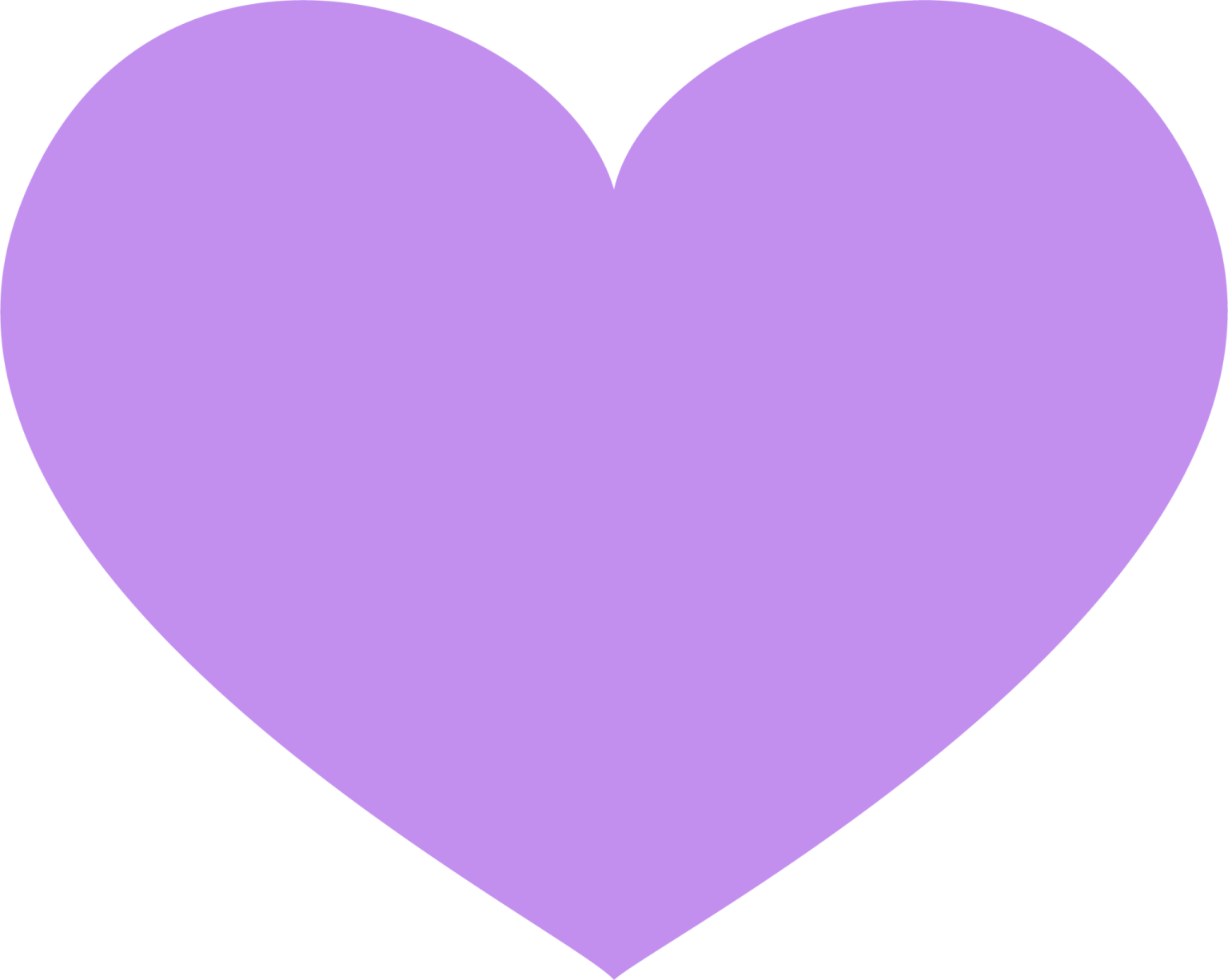 a purple heart on a white background