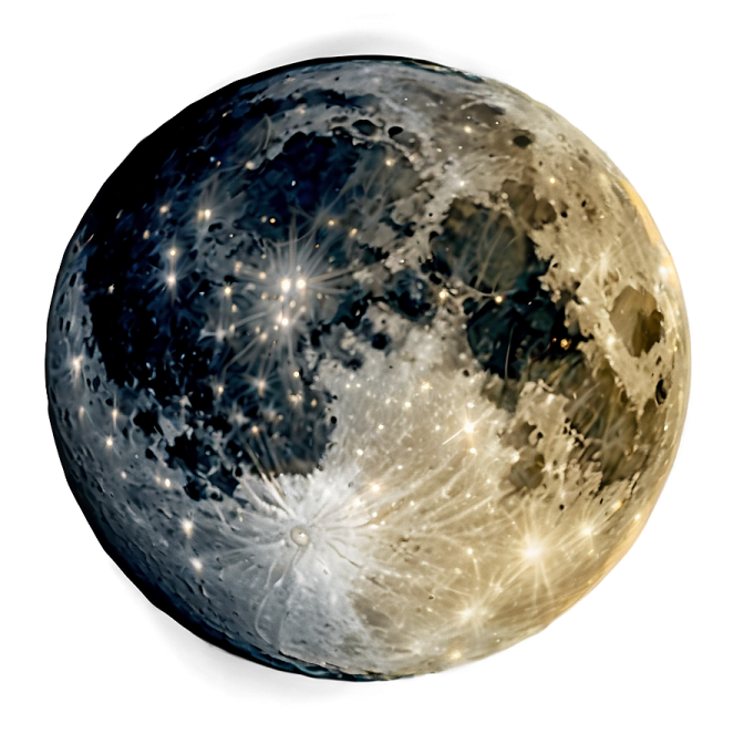 a full moon with stars in the sky