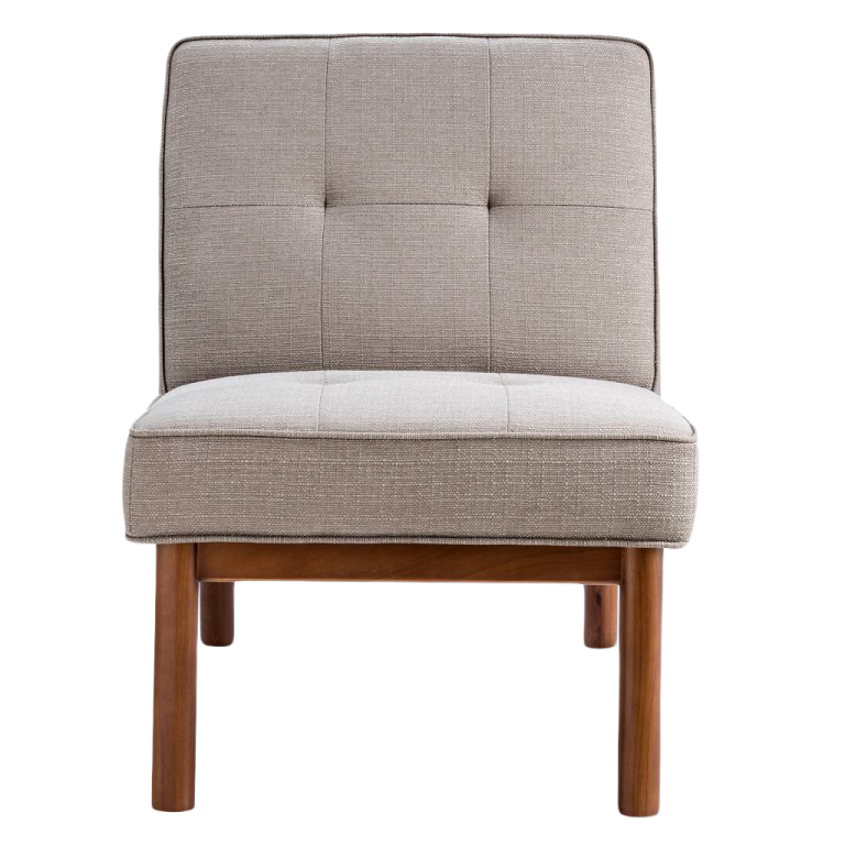 an image of a grey upholing chair