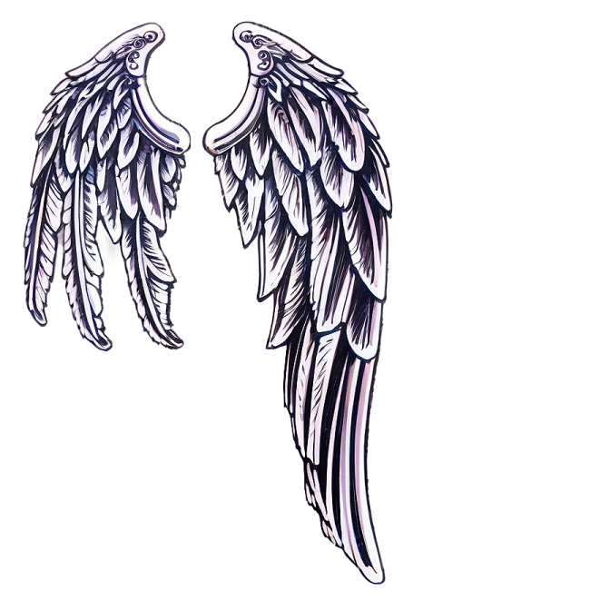 an angel wing tattoo design