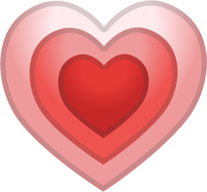a red heart on a white background