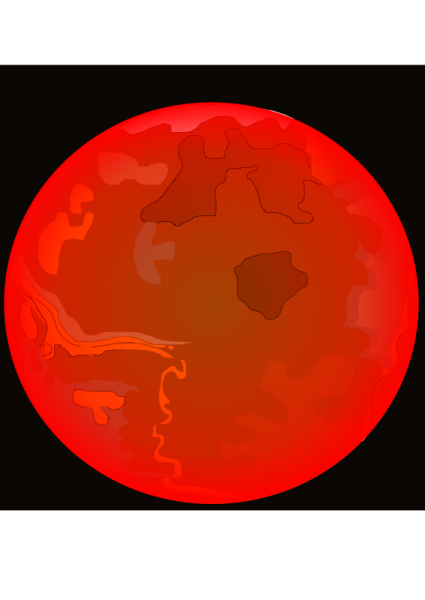 an image of a red planet