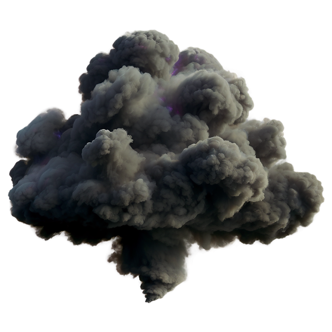 a black cloud of smoke on a white background