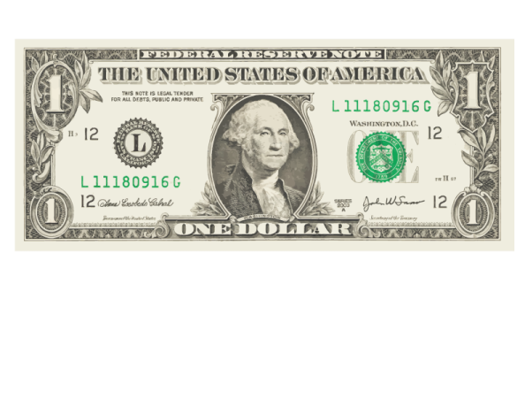 a $ 1 dollar bill