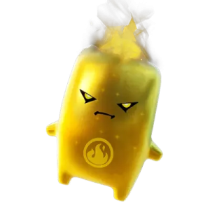 an image of a yellow toy with a white background