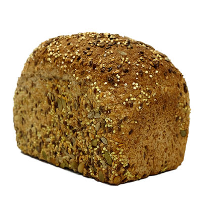 a piece of bread with seeds on it