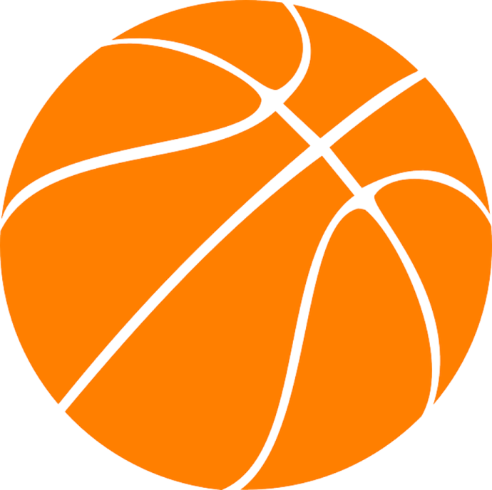 an orange basketball ball on a white background