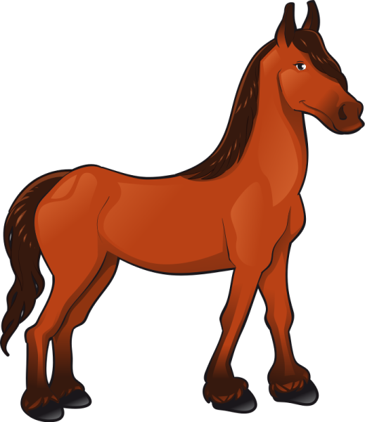 a brown horse standing on its hinds