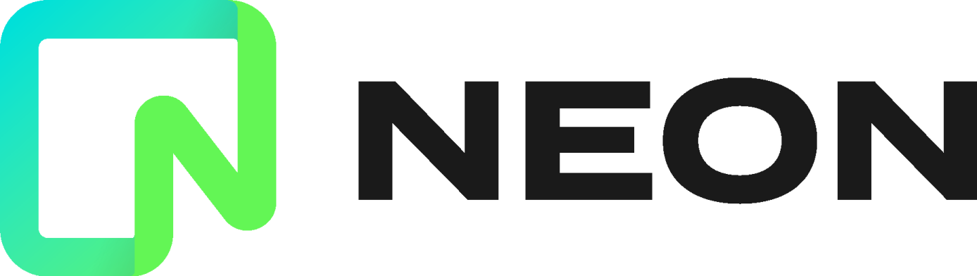 the neon logo with the word neon on it
