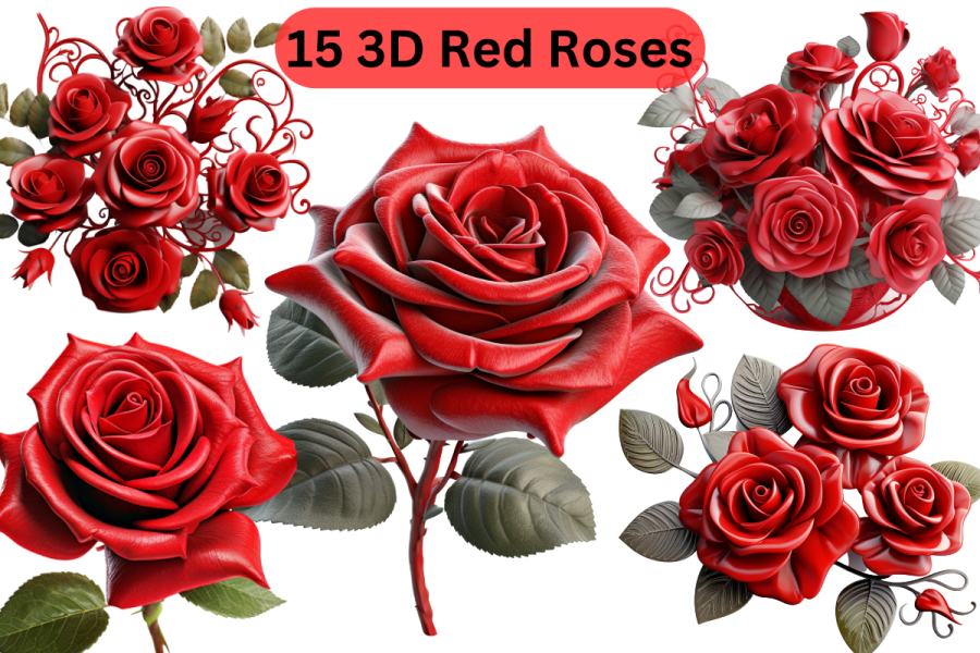 red roses clipart