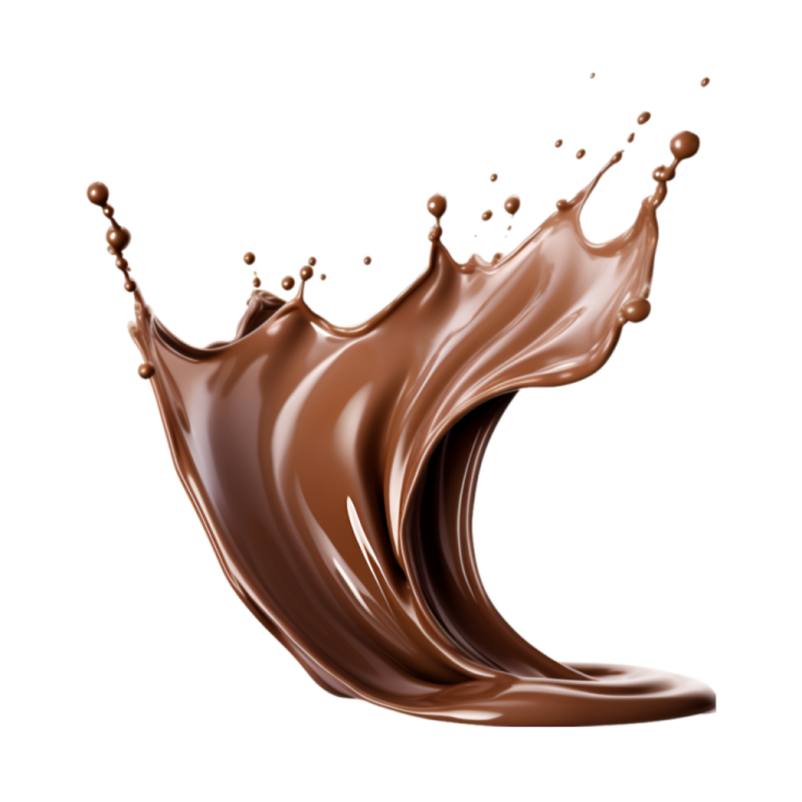 chocolate splash on white background