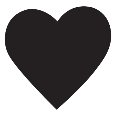 a black heart on a white background