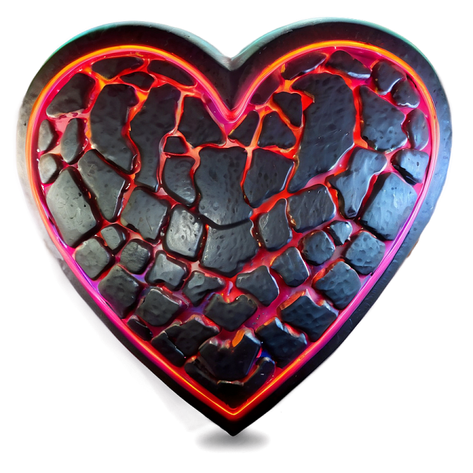 a heart made out of broken glass