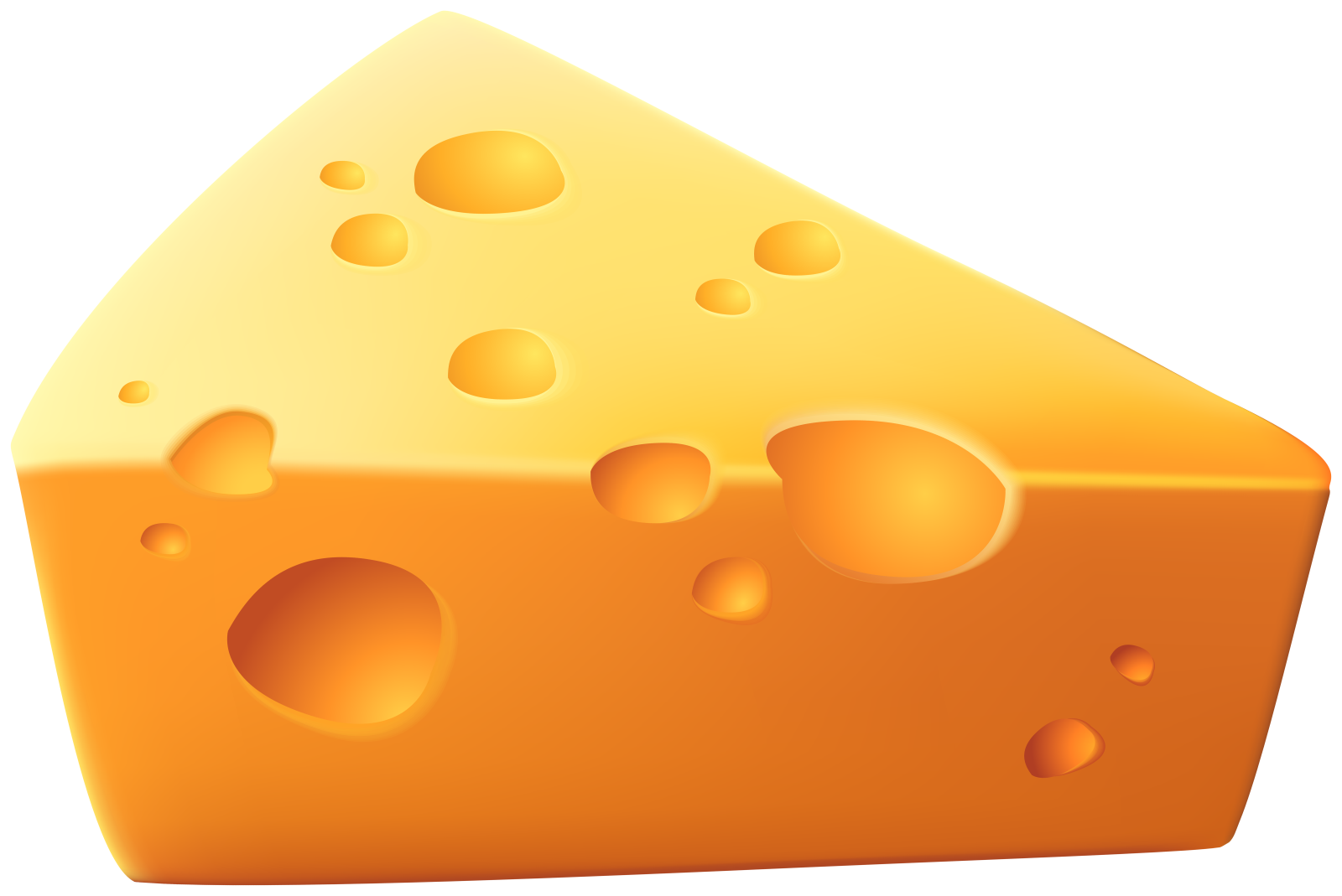 a piece of cheese on a white background