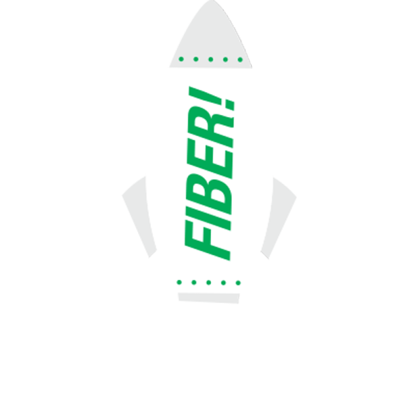 a white and green sticker with the word fi on it