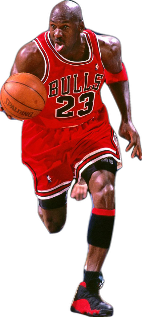 a basketball player with a ball in his hand