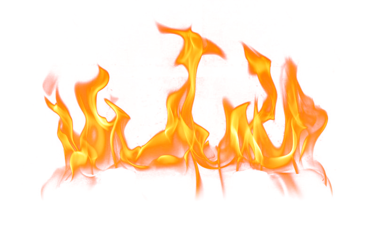 fire flames on a white background