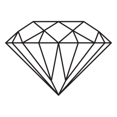 a diamond on a white background