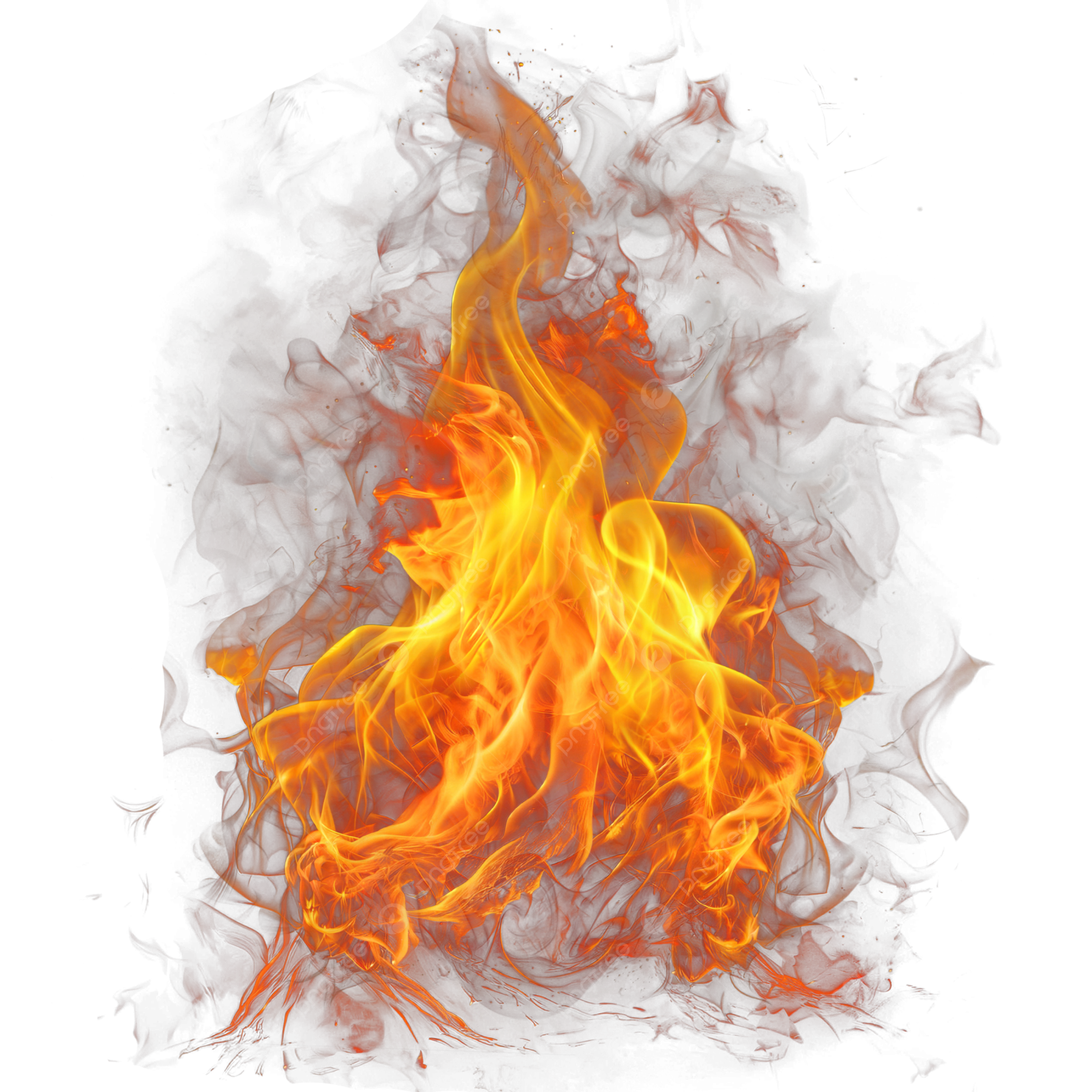 a close up of a fire on a white background