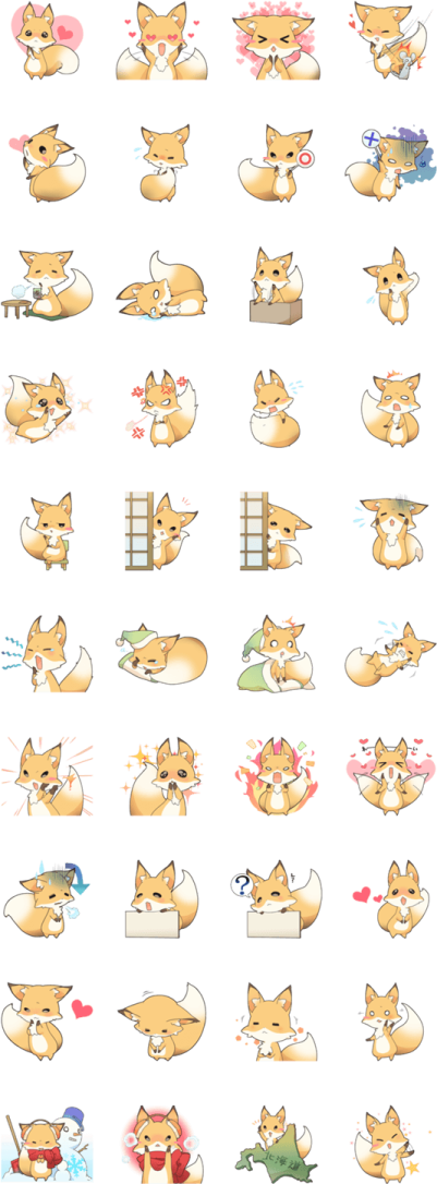 a bunch of cartoon animals with different expressions