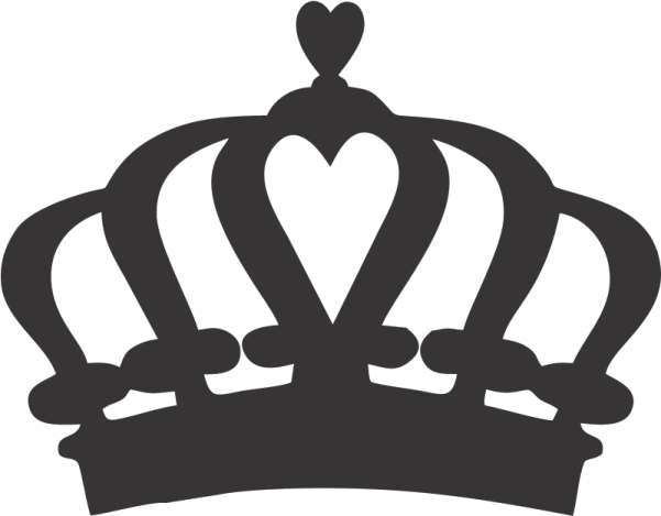 a black crown on a white background