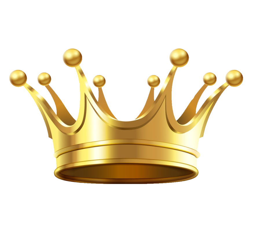 a golden crown on a white background