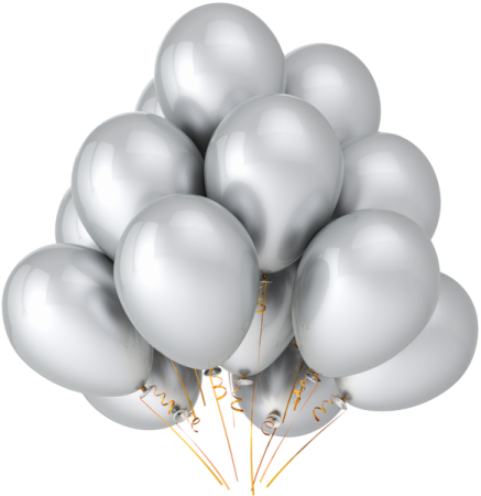 a bunch of balloons on a white background