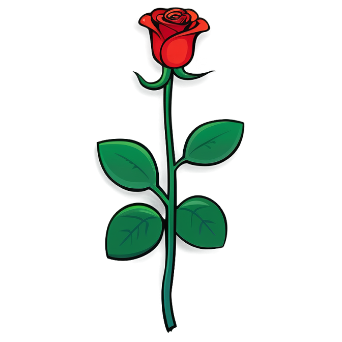 a red rose on a white background