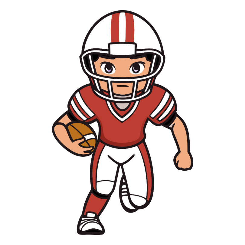 a football player running with the ball