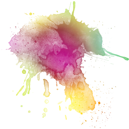 a colorful watercolor splash on white background