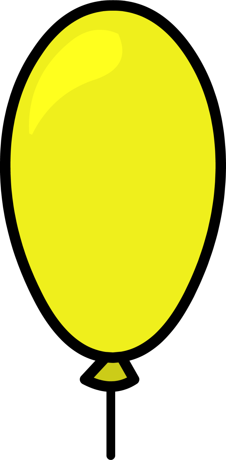 a yellow balloon on a white background